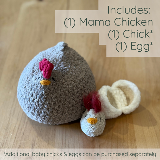 Mama Chicken & Hatching Chick