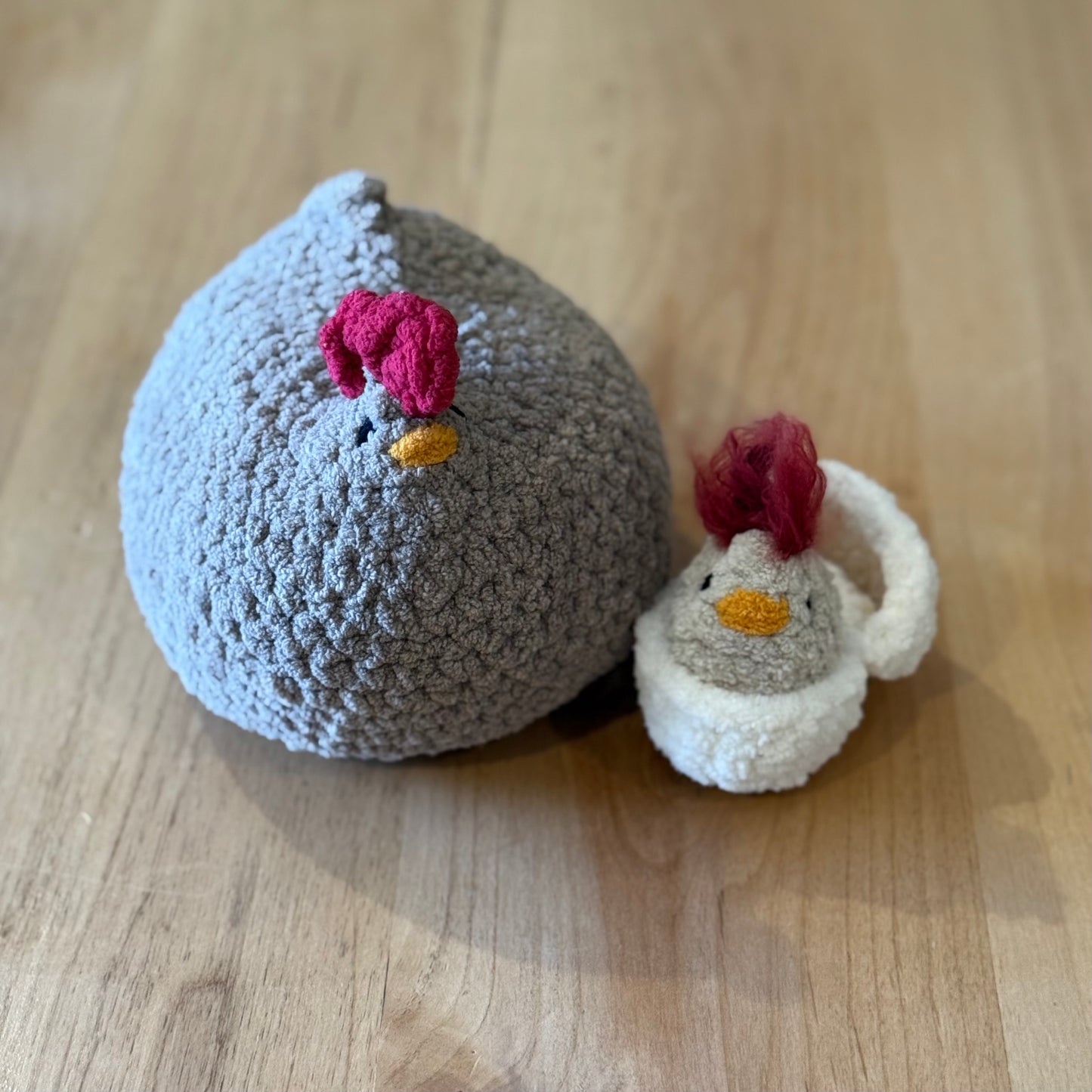 Mama Chicken & Hatching Chick