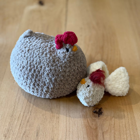Mama Chicken & Hatching Chick